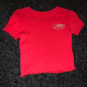 Cherry coke crop top